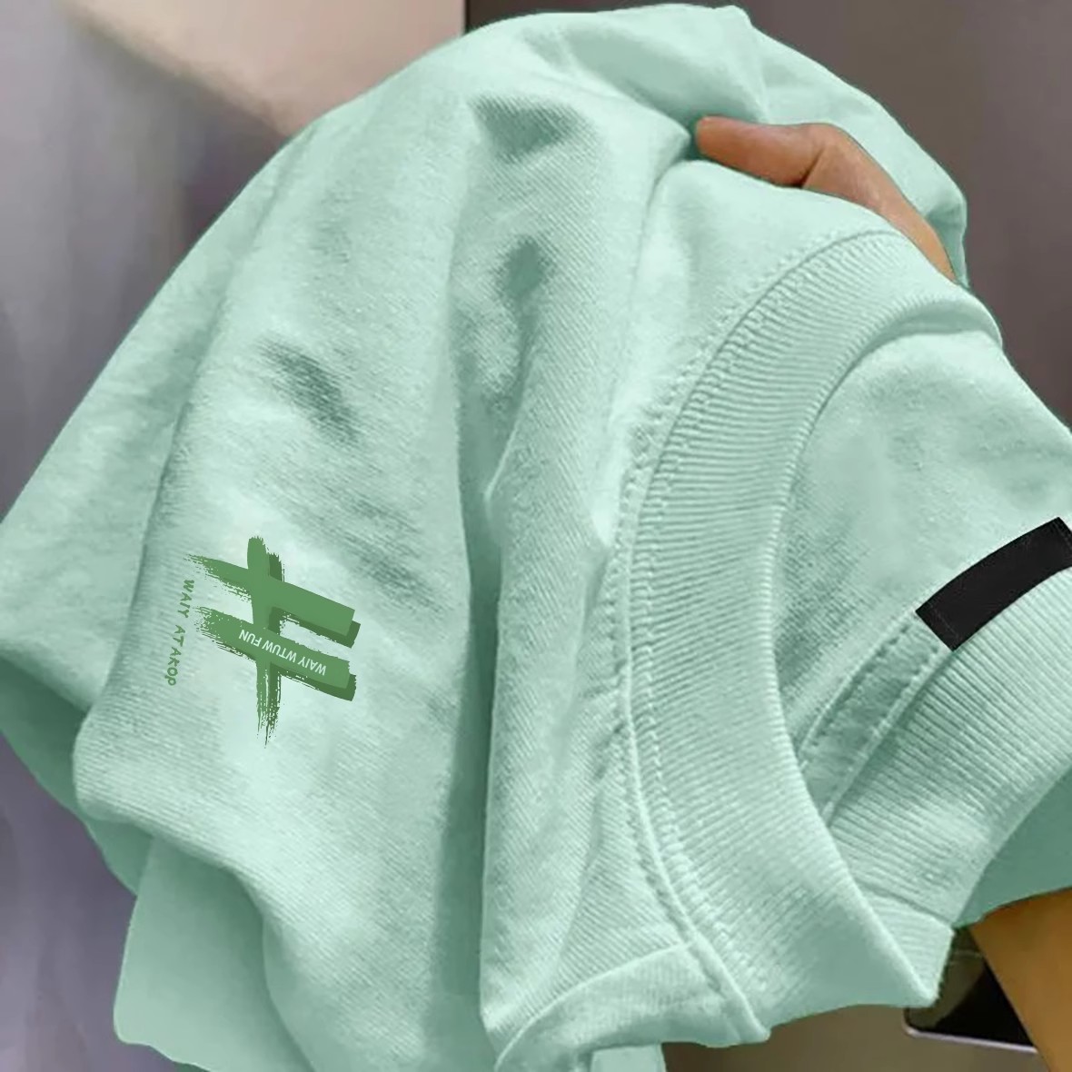 Foreign Trade Clearance Withdraws ~ Limited Time Impulse National Trend Design ins Niche Simple Letter Couple Pure Cotton Short-Sleeved T-Shirt