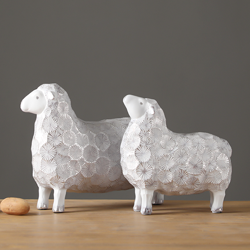Sheep Figurine Mascot, Twelve Zodiac Signs, Light Luxury, Living Room, Wine Cabinet, Office, Creative Home Decoration, Crafts