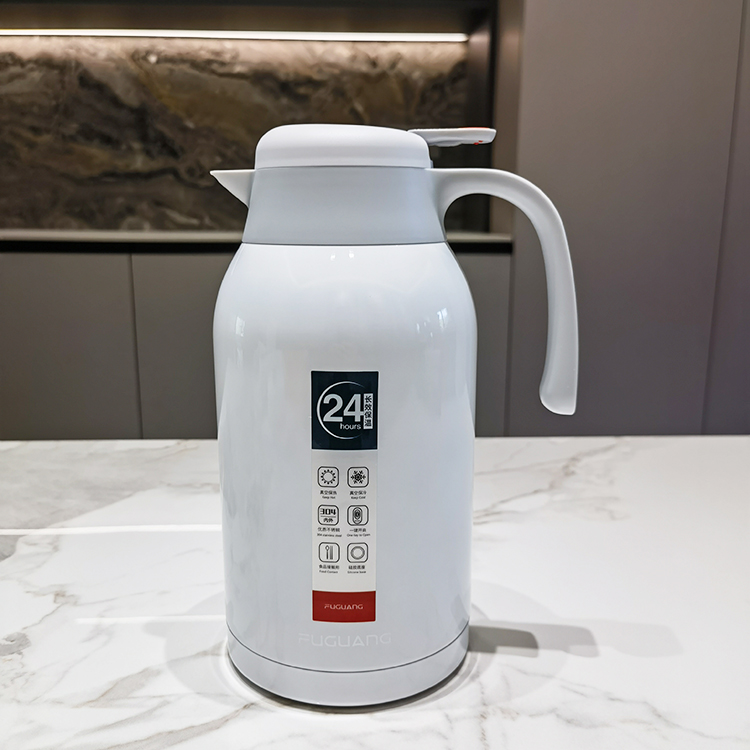 Fuguang Thermos Kettle 2.2L Large Capacity 304 Stainless Steel Thermos Bottle Household Thermos Press-Type Hot Water Boiling Water Bottle