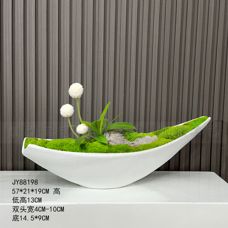 Resin Desktop Art Flower Pot Ornaments Soft Decoration Landscape Decoration TV Cabinet Home Entrance Office Desk Floral Decoration