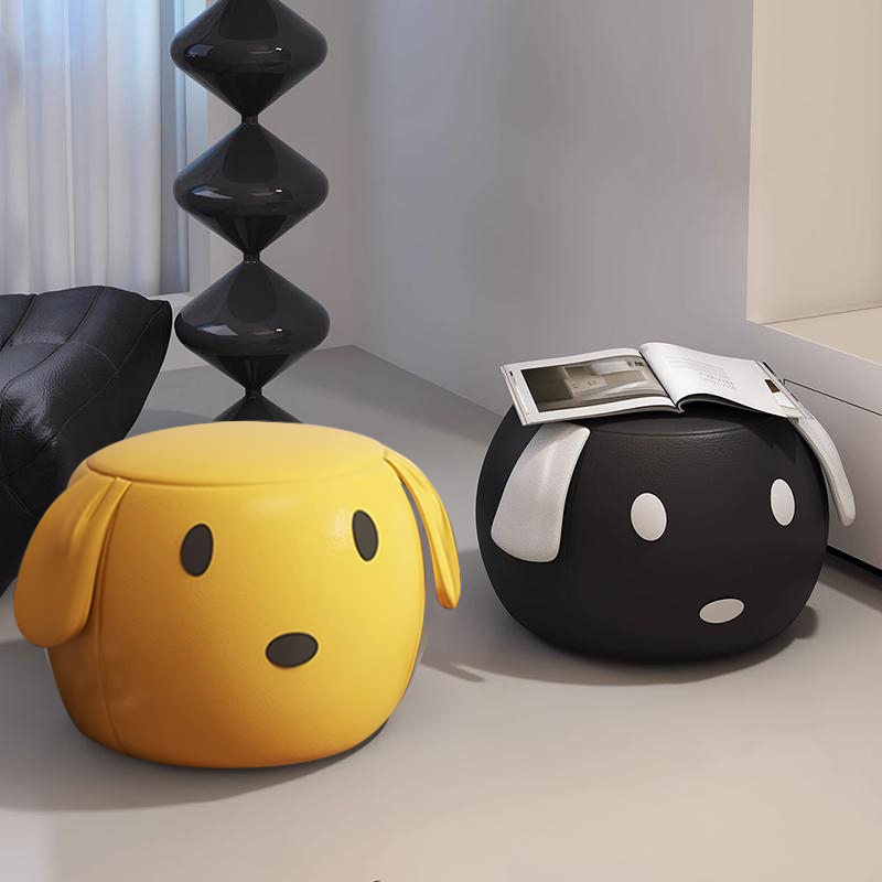 Stackable Stool, Children's Small Stool, Household Chair, Wheeled Low Stool, Children's Creative Animal Stool, Living Room Round Stool