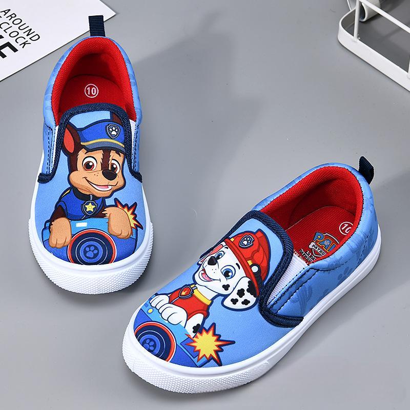 2025 Spring and Autumn Children's Breathable Canvas Shoes Boys' Cartoon Paw Patrol Casual Shoes Baby Single Shoes Non-Slip Slip-On