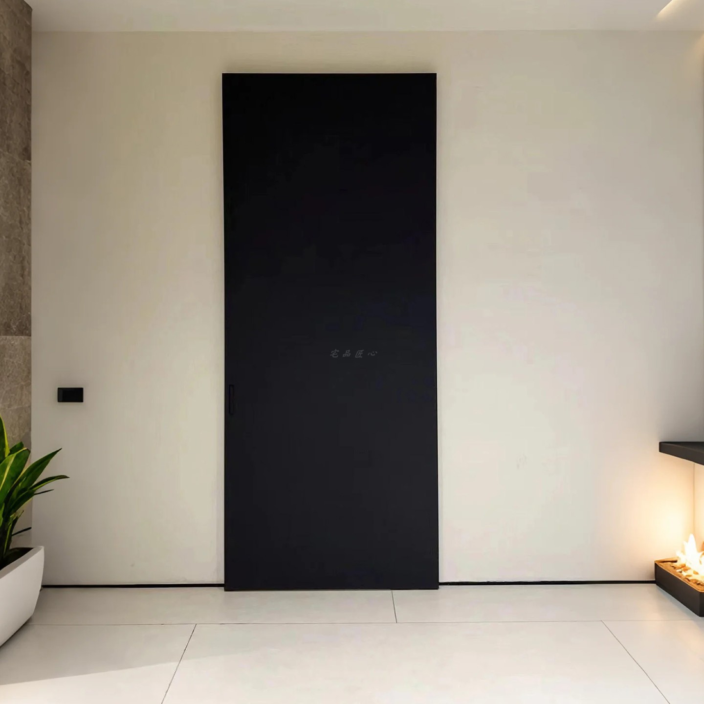 Wooden Sliding Door, Trackless Ghost Door, Folding Sliding Door, Invisible Bedroom Door, Bus Kitchen Paint-Free Hanging Rail Silent Door