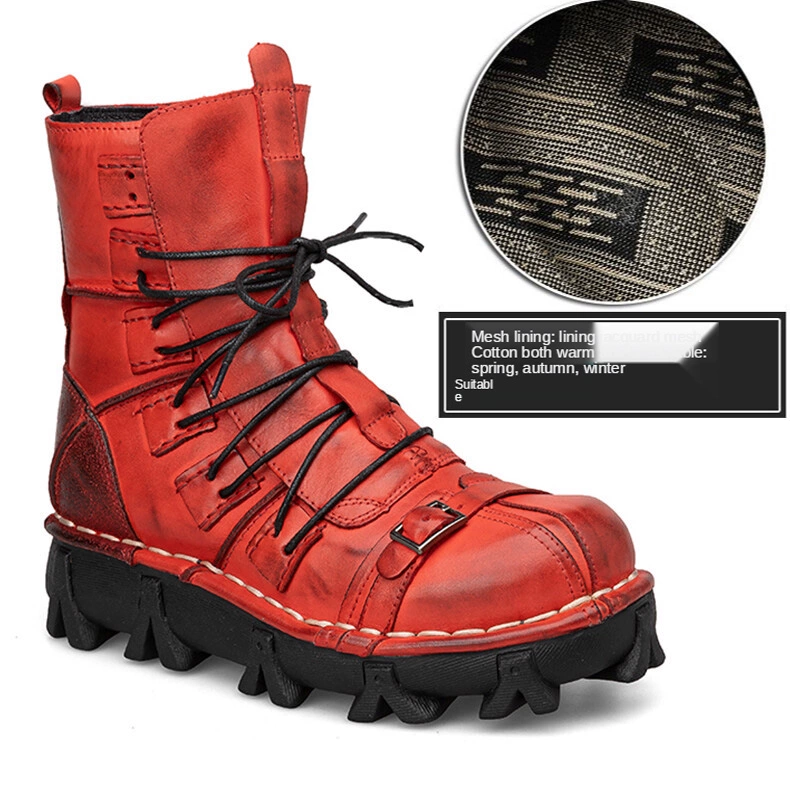 Ботинки Martens 2022, платформа, кожаные, панк-стиль, массивная подошва
