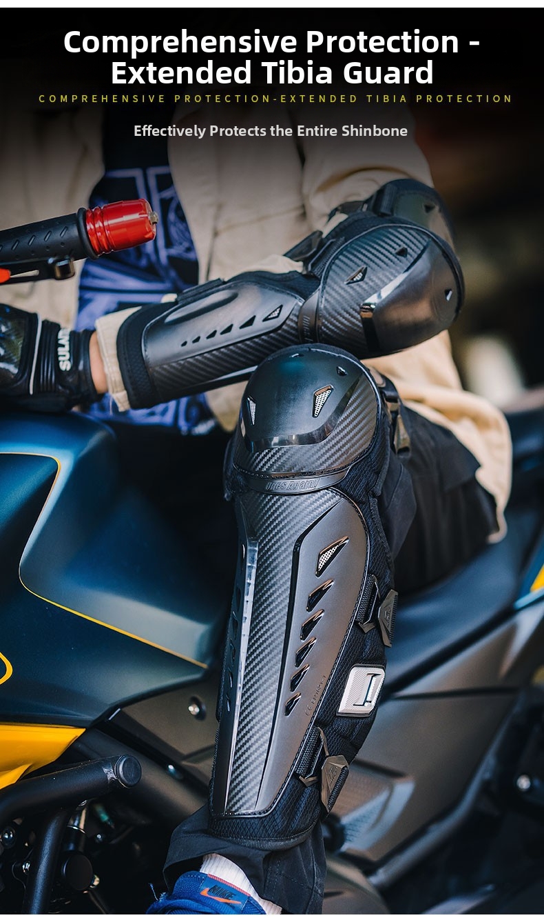 Motorcycle Protective Gear Knee And Elbow Pad Four Piece Set Breathable Widened Side Wings Anti-Fall For Summer Motorcycles And Racing Bikes_voghion.com