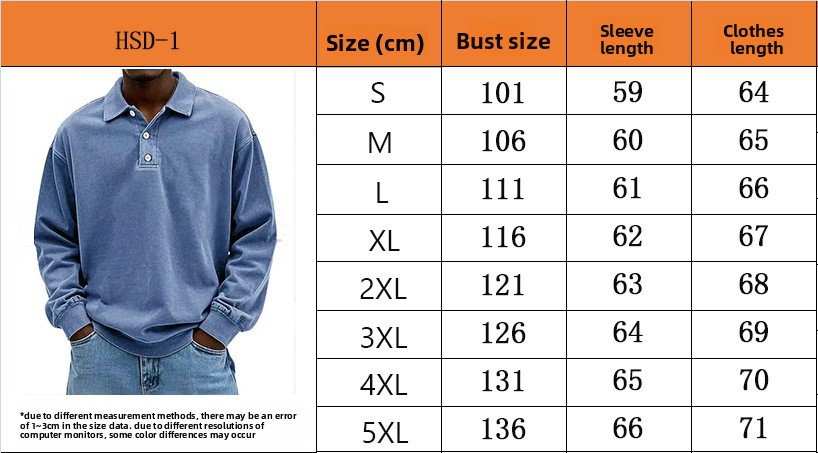 Chemise polo homme décontractée et polyvalente à manches longues et revers boutonnés_voghion.com