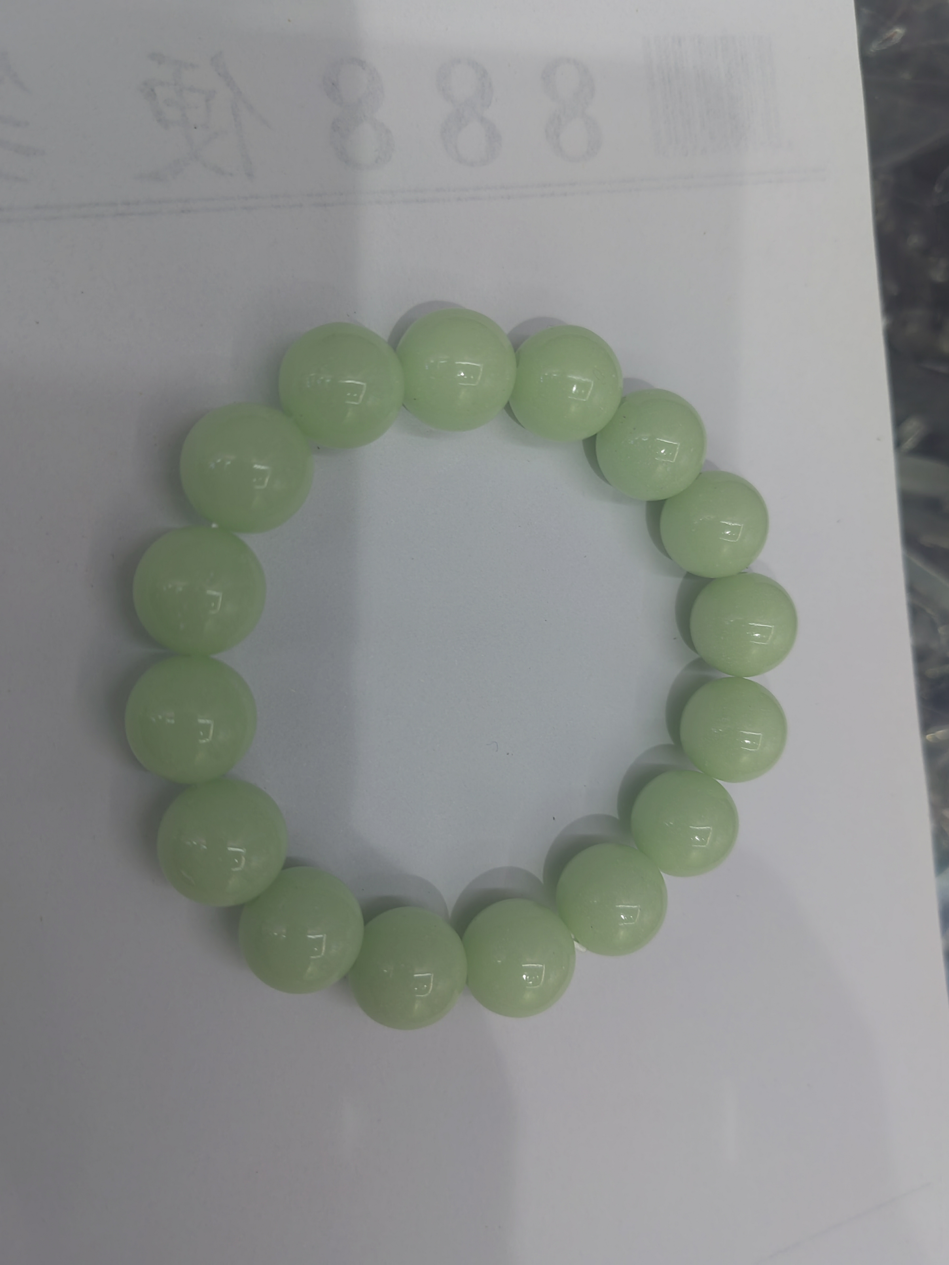 夜光石发光石莹光石手串diy现货成品文玩个性佛珠水晶