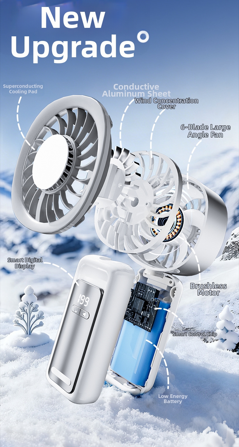 Handheld Cooling Fan Portable Desktop Semiconductor Turbine Fan_voghion.com
