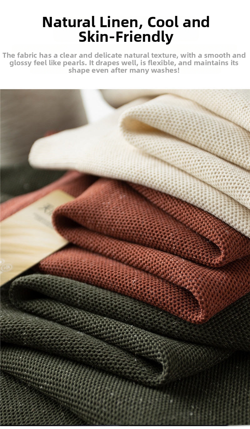 Men's Lyocell Linen T-shirt With Pockets - Breathable Summer Top_voghion.com