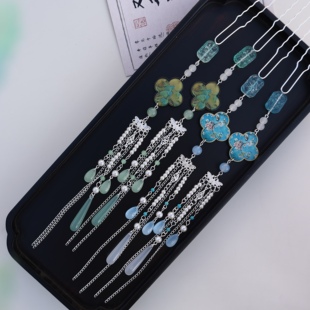Retro Hairpin, Chinese Style Long Tassel Hairpin, Tang Style Ming Style Han Dynasty Hair Accessories, Step Headband