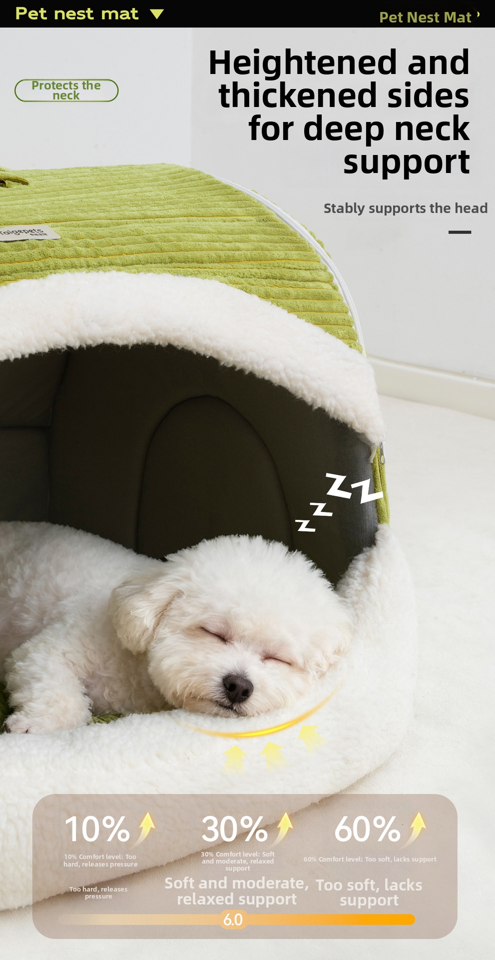 Warm Enclosed Dog Kennel For Medium And Large Breeds Washable Bed_voghion.com