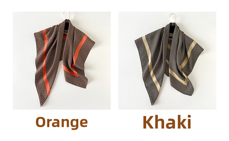 Twill Silk Scarf Square Shawl For Women Elegant Luxurious Hijab_voghion.com