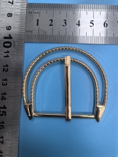 Metal D-shaped hollow pin buckle pin windbreaker belt adjustable button luggage three-gear ring alloy clothing accessories