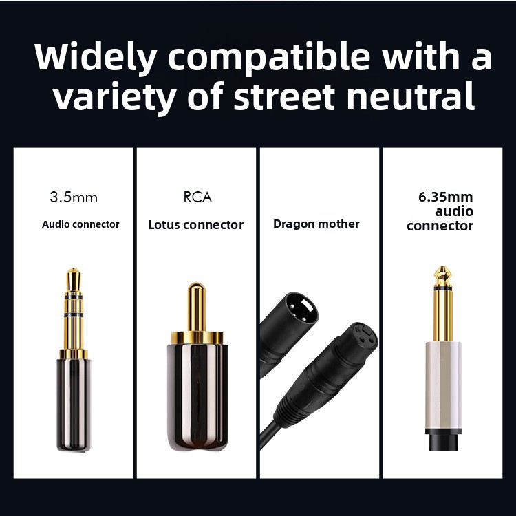 Double core Mi cable (microphone cable) black Details 750_08