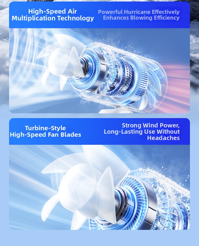 Portable Handheld Cooling Fan With Ice Compress Turbine_voghion.com