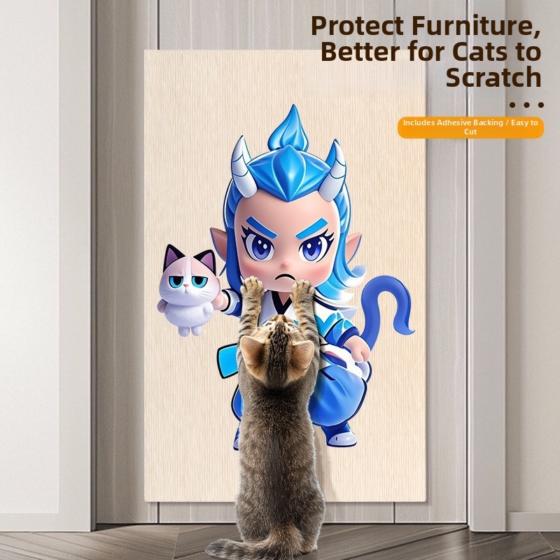 Anti-Katzenkratz-Sofaschutz, multifunktionale Katzenklettermatte, abriebfest, fusselfrei, Wandaufkleber, Katzenkratzbrett_voghion.com