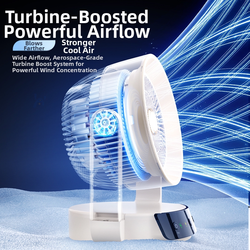 Mini Desktop Fan New USB Rechargeable Quiet Compact For Dormitories Bedrooms Offices Workstations_voghion.com