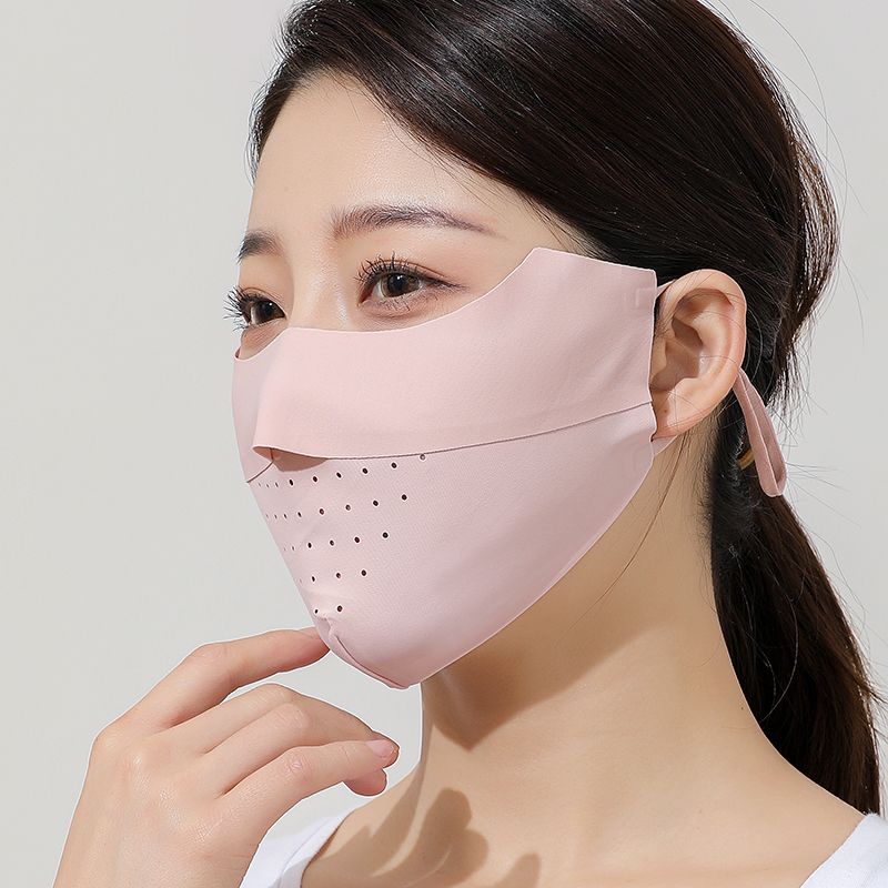 New Traceless Stereoscopic Mask with Ice Silk Breathable Eye Protection, UV Protection, Adult and Male Dustproof Mesh Red Mask