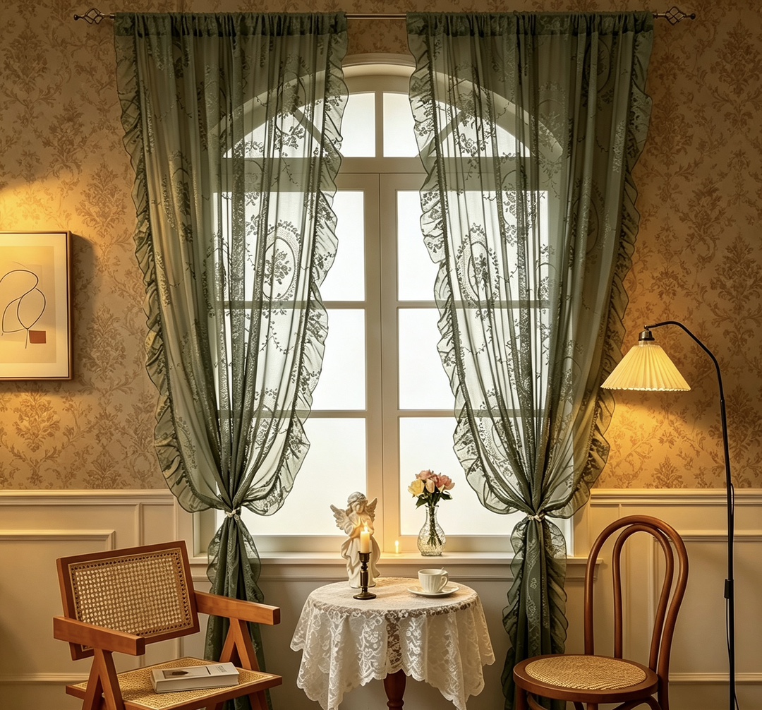 Cortina francesa com estampa floral para sala e quarto_voghion.com