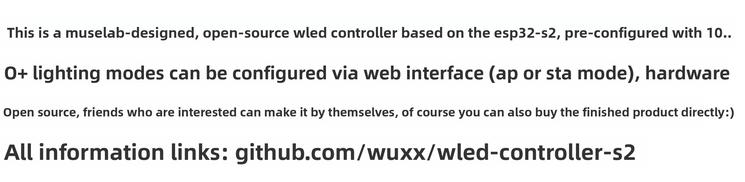 MuseLab WLED Controller WS2812B LED-Streifen-Controller RGB Vollfarbig Open Source Kabel Optional – Detail 1