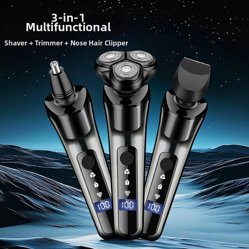 Electric Shaver For Men USB Rechargeable Fully Washable Digital Display Floating Head Home Appliance Personal Care_voghion.com