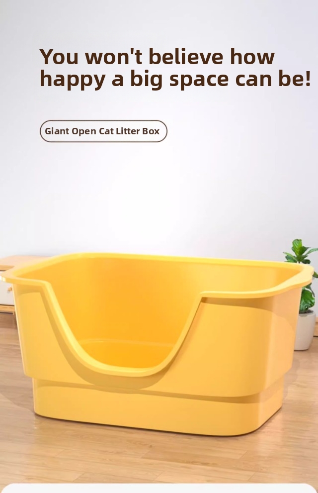 Extra Large Cat Litter Box Splash Proof And Odor Proof Toilet_voghion.com