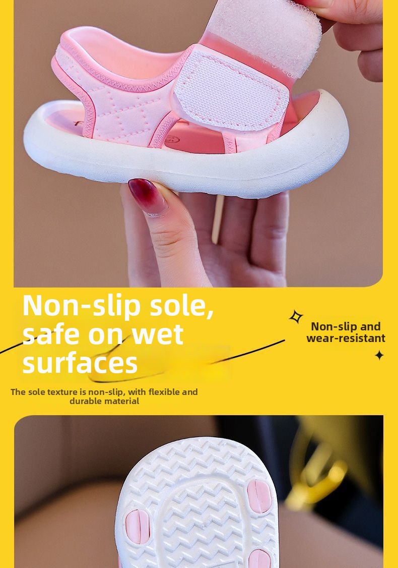 Babysandaler med mjuk sula halkfria strandskor för småbarn_voghion.com