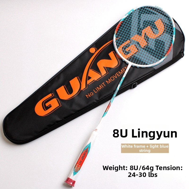 Ultralight All Carbon Fiber Badminton Racket 8U Men's And Women's Single Racket Adult Couple Training Sports Outdoor_voghion.com