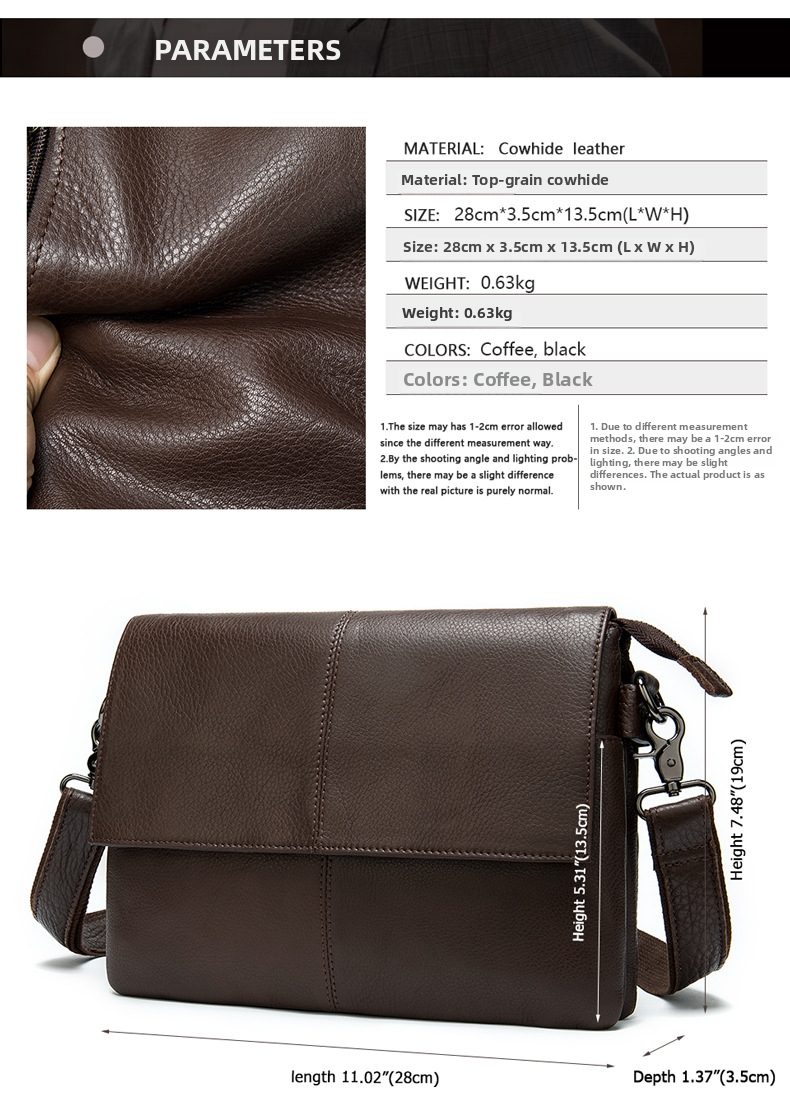 Men's Genuine Leather Bag Large Capacity Soft Multi-Functional Wristlet Retro Clutch Trendy Bag_voghion.com
