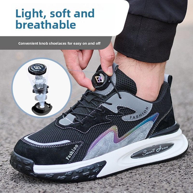 Safety Shoes Men Waterproof Anti-smash Puncture Resistant Work_voghion.com
