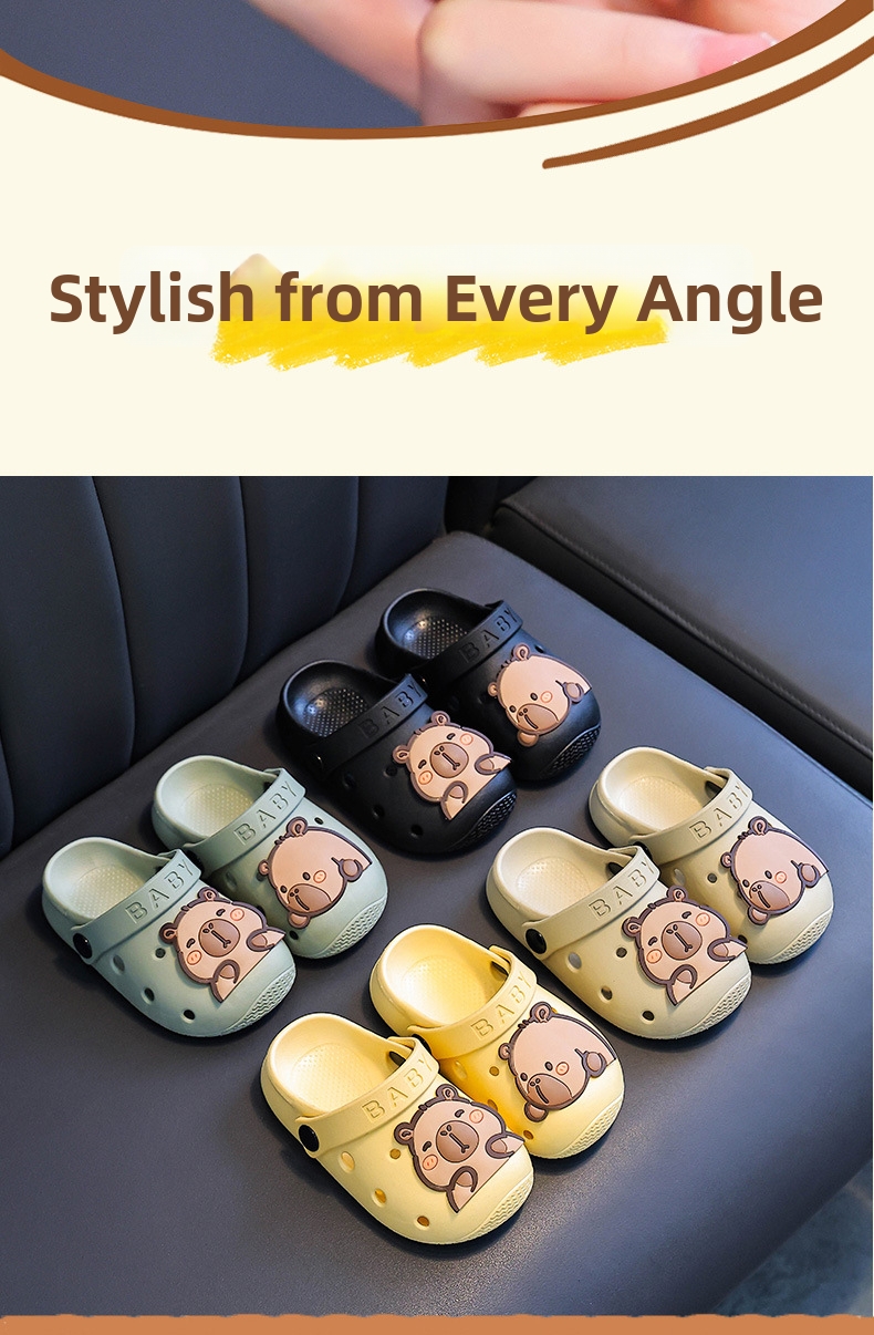 Childrens Reversible Clogs Non-slip Soft Soled Sandals Kids_voghion.com