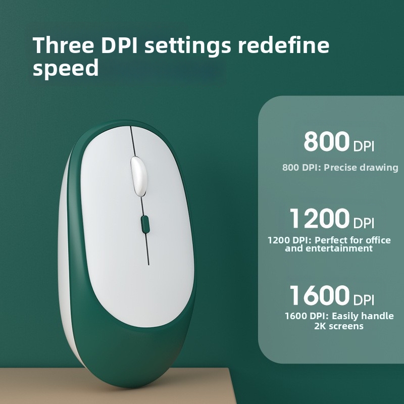 Leise kabellose Bluetooth-Dual-Mode-Maus, wiederaufladbar, Großhandel, auf Lager, verschiedene Farben, einfache Büromaus_voghion.com