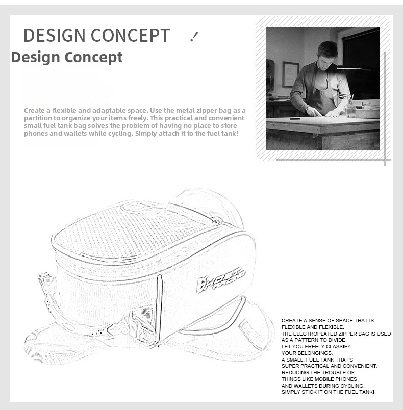 Motorcycle Fuel Tank Bag Waterproof Touchscreen Navigation Bag_voghion.com