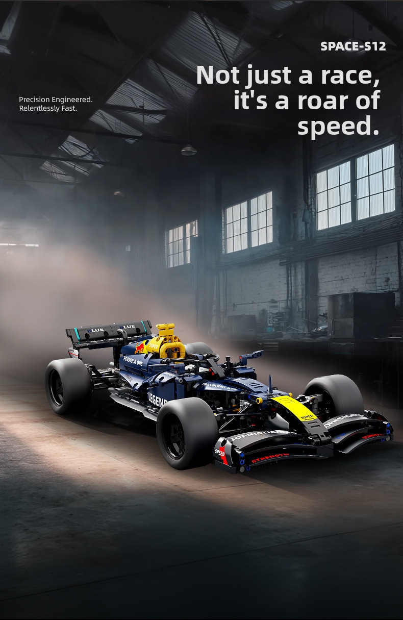 Formula 1 Racing Car Building Blocks Compatible Toy Car Set_voghion.com
