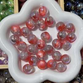 16mm亚克力爆花珠敦煌风双色渐变满天星散珠散粉diy透明珠子