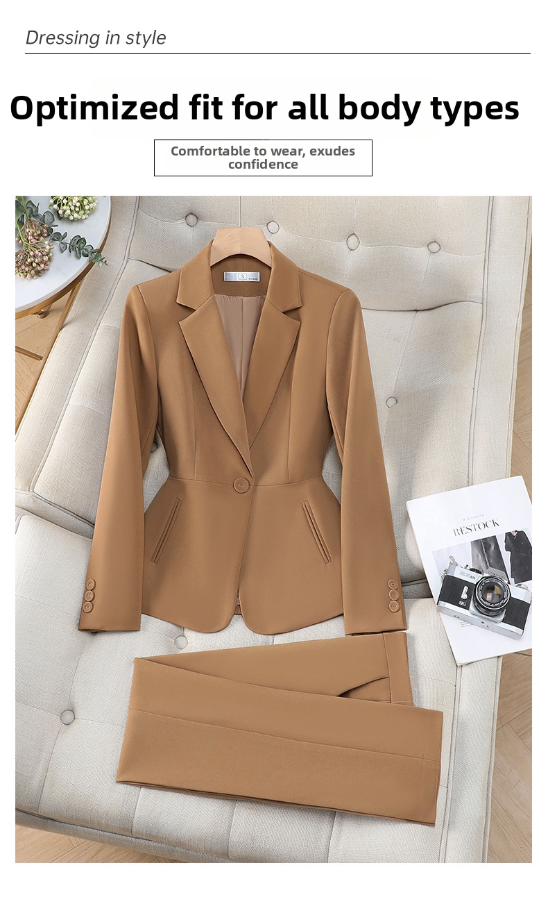 Women's Slim Fit Pant Suit For Professional Work And Formal Wear_voghion.com