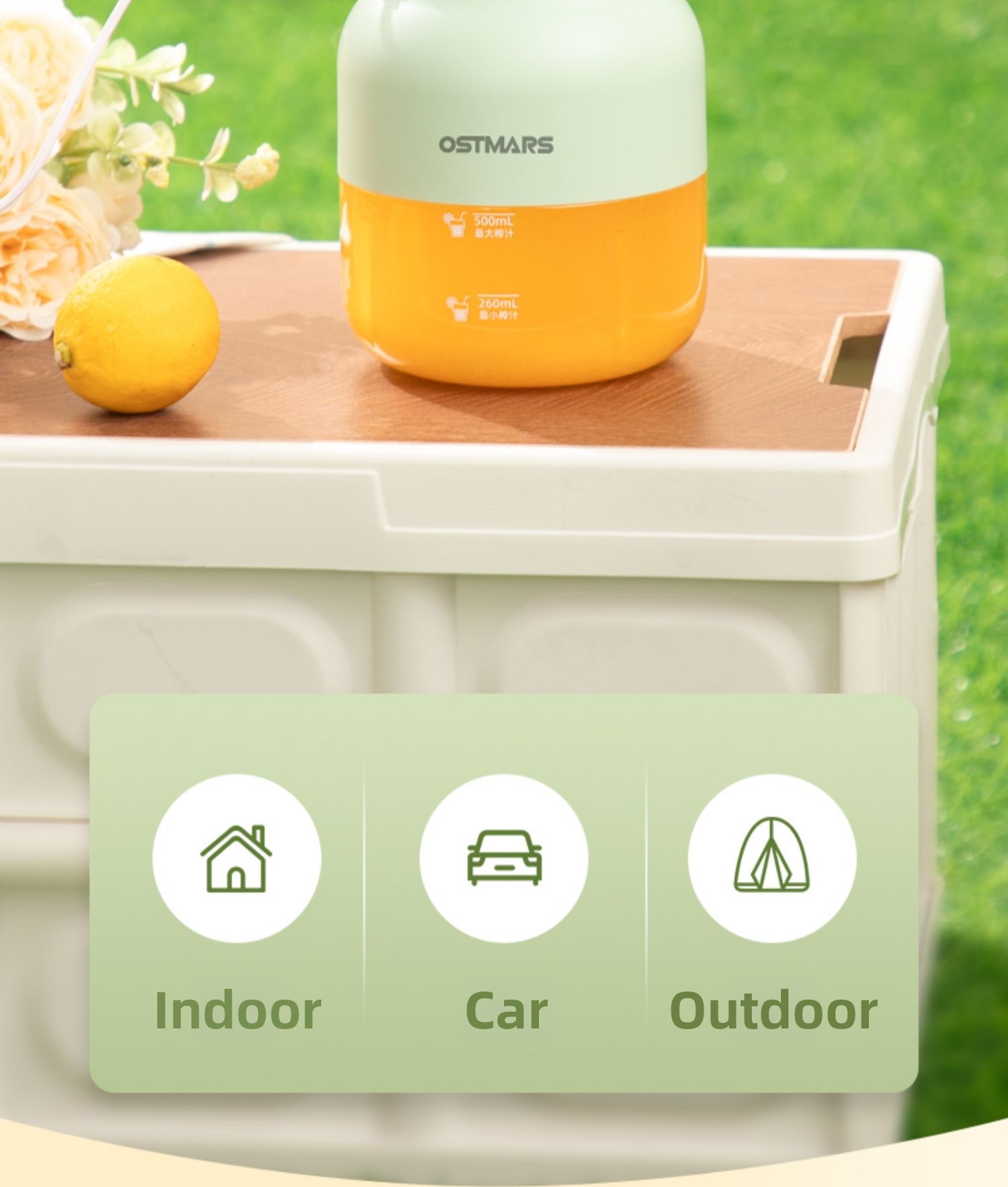 Vaso exprimidor portátil multifuncional, triturador de hielo eléctrico inalámbrico para uso doméstico._voghion.com