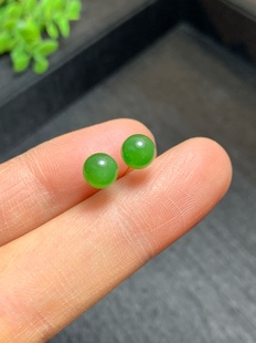 [boutique jasper earrings] specifications: about 6mm18K gold inlaid jasper earrings, jade delicate and warm