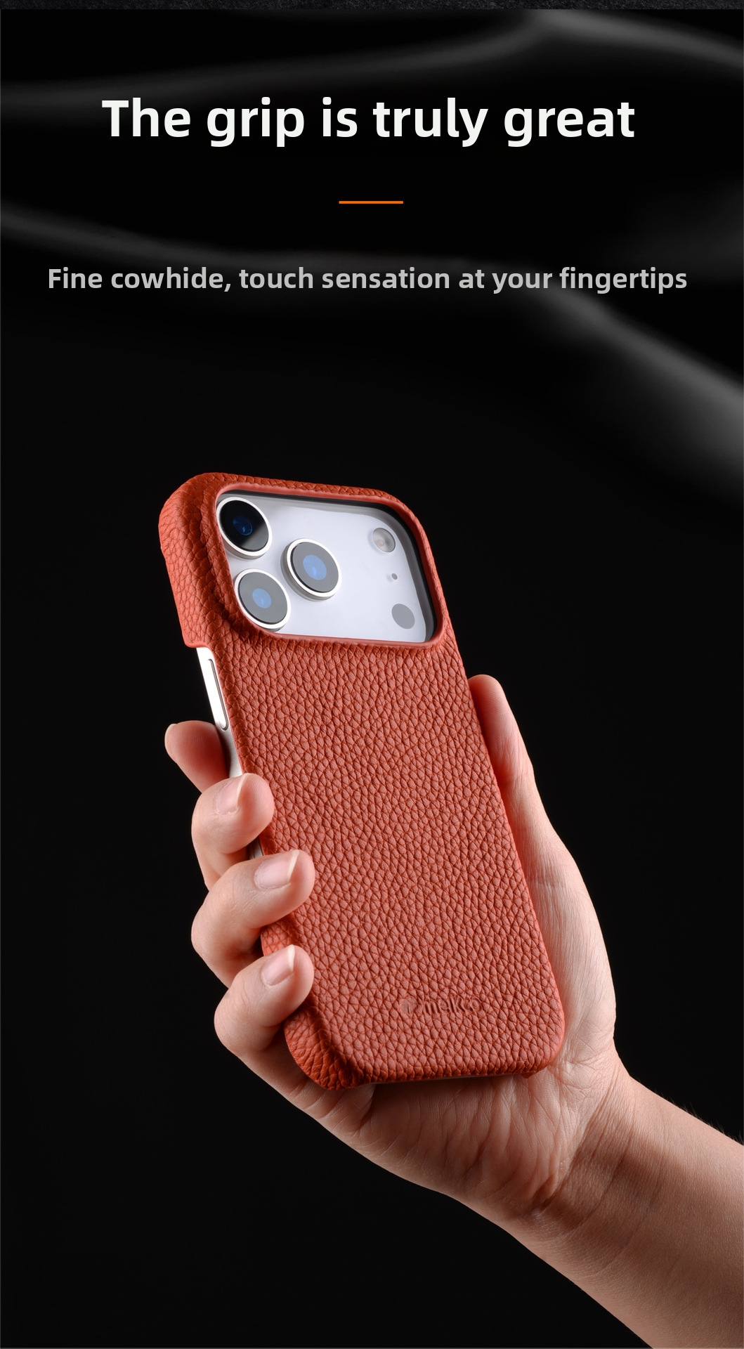 Premium Genuine Leather Case For IPhone 17 Pro Max – Magnetic Snap-On Protection With Luxe Handfeel & Anti-Slip Grip​_voghion.com