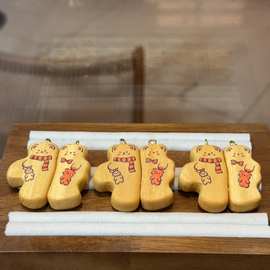 檀木磁吸小熊手套卡通吊坠手工编织DIY文玩包挂挂件时尚配饰