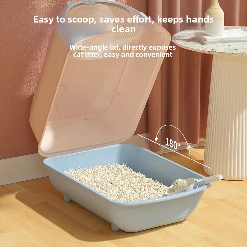 Modular Cat Litter Box Fully Enclosed Flip Top Cat Toilet Household Dog And Cat Supplies_voghion.com