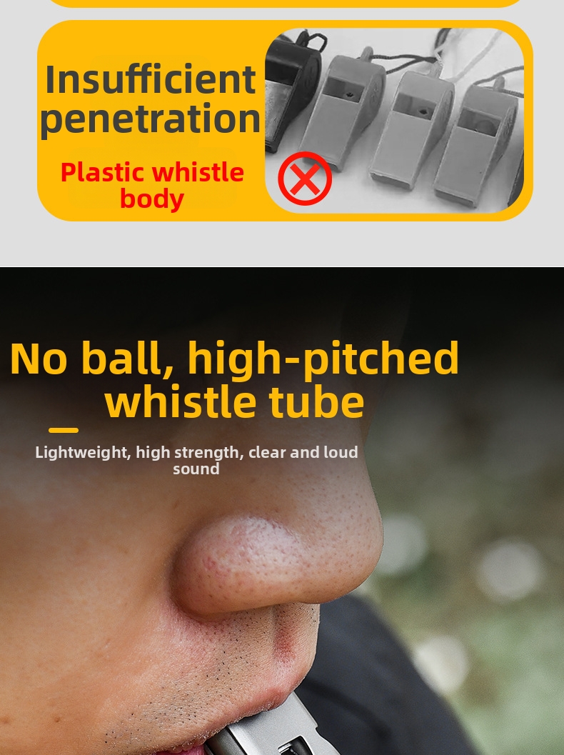 Överlevnadspipa i titan med tre rör för utomhusbruk_voghion.com