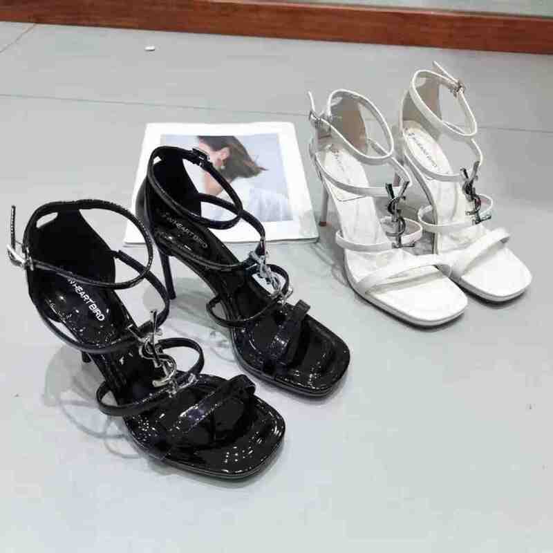 [Factory Outlet] Rhinestone Square Head Open Toe Outfit Fashion Slippers Foreign Style 2 Summer New Joker Fine 6508-