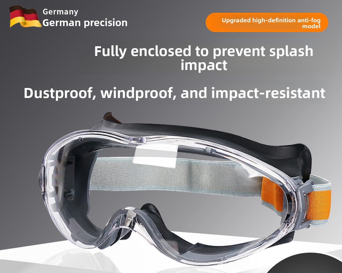 Óculos de proteção de silicone antiembaçante, industriais, antipoeira, contra respingos e impactos, ideais para pilotagem em areia e ciclismo. Disponíveis para homens e mulheres._voghion.com