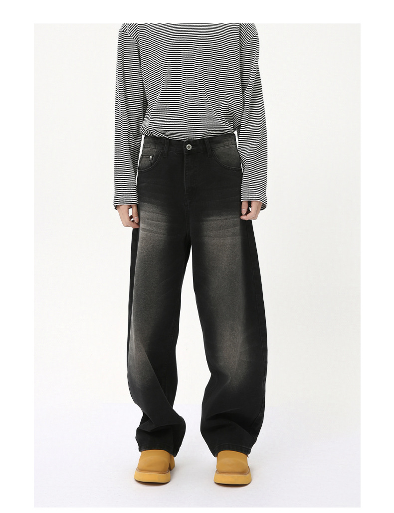 Men's Clothing Retro Curved Blade Loose Wide Leg Jeans For Men Casual Versatile Stylish Long Pants For Formal & Casual_mkmklike.com