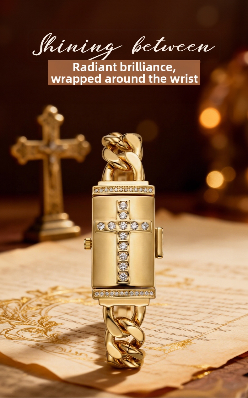 Orologio da donna al quarzo witon con bracciale design squadrato_voghion.com