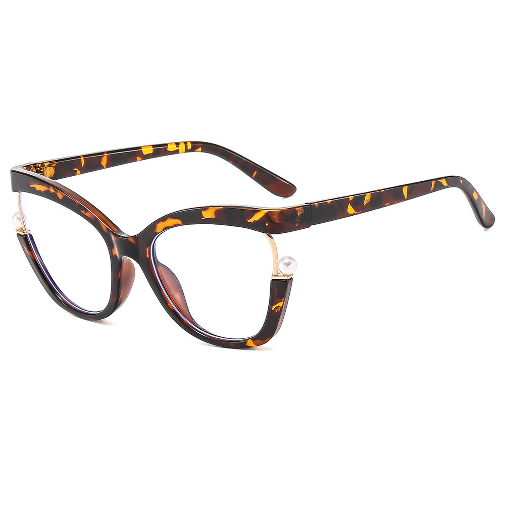 Retro-Mode-Cat-Eye-Perlenbrille mit Blaulichtfilter – High-End und beliebt bei Online-Prominenten – Damenbrille_voghion.com