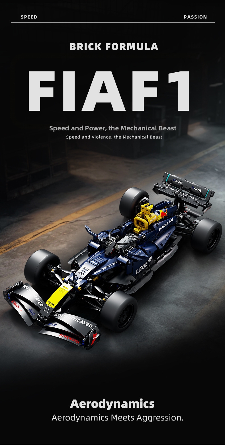 Formula 1 Racing Car Building Blocks Compatible Toy Car Set_voghion.com