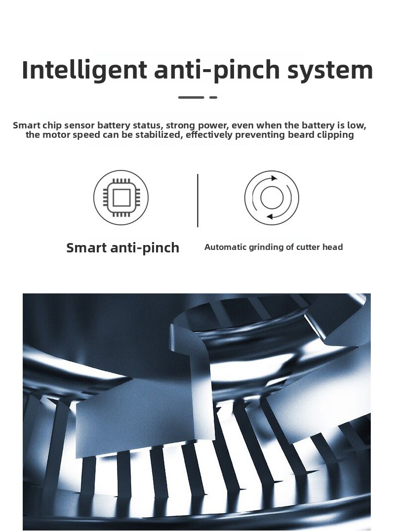 Barbeador elétrico com cabeça de cinco lâminas para carecas_voghion.com