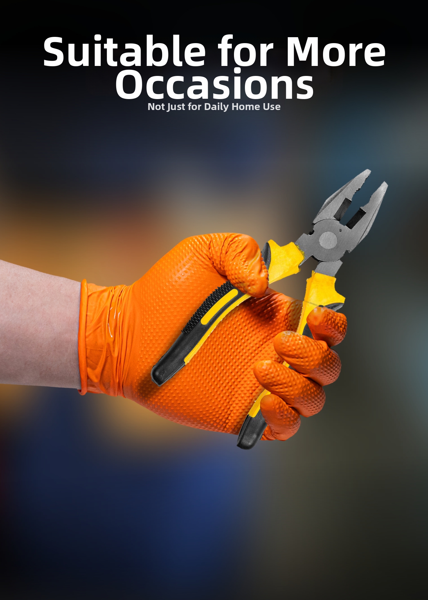 Disposable Nitrile Gloves Extra Thick Diamond Patterned Industrial_voghion.com